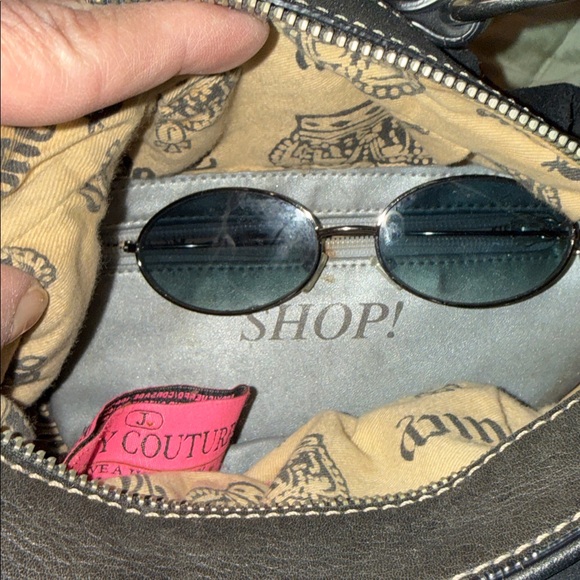 Juicy Couture Black Shoulder Bag with Heart Accent - Picture 7 of 7